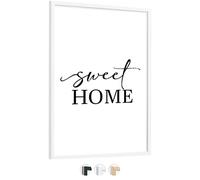 edihome, Cadre 40x60, en Bois, Laminé Acrylique, pour Diplômes Universitaires, Certificats, Pósters et Photos, Décoration Murale, Salon ou Bureau (Blanc)