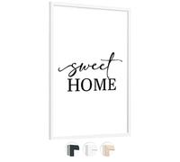 edihome, Cadre 50x70, en Bois, Laminé Acrylique, Mural, Décoration de Salon, pour Puzzle, Maillot, Poster (Blanc, 50x70)