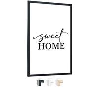 edihome, Cadre 50x70, en Bois, Laminé Acrylique, Mural, Décoration de Salon, pour Puzzle, Maillot, Poster (Noir, 50x70)