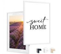 edihome, Cadre Photo A3, (2 Unités), 29,7 x 42, en Bois, Laminé Acrylique, pour Diplôme Universitaires, Mural, Décoration de Salon (Blanc, 2 unités)