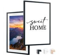 edihome, Cadre Photo A3, (2 Unités), 29,7 x 42, en Bois, Laminé Acrylique, pour Diplôme Universitaires, Mural, Décoration de Salon (Noir, 2 unités)