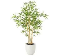 edihome, Grande Plante Artificielle en Bambou Artificiel 120 cm, décorative, Arbre, décoration d'intérieur, Bureau, hôtel, événement - Plante réaliste avec tiges Naturelles et Vertes (Bamboo, 120)