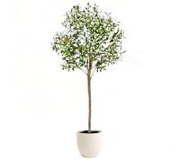 edihome, Plante Décorative Intérieur - Olivier Artificiel 150cm - Arbre Artificiel Réaliste pour Maison, Bureau, Hôtel, Centres Commerciaux - Décoration Intérieur/Extérieur (Olivier, 150 cm)