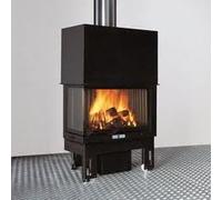 EDILKAMIN TITANO N vitrage gauche, verre simple, foyer encastrable 220640
