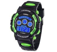 Edillas Montre Enfant,Adolescents Garçons Digitale Extérieur Sport 5ATM Etanche Multifonction Montre Et Protection Environnementale Non Toxique,Alarme Et Calendrier Date Minuteur
