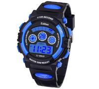 Edillas Montre Enfant,Adolescents Garçons Digitale Extérieur Sport 5ATM Etanche Multifonction Montre Et Protection Environnementale Non Toxique,Alarme Et Calendrier Date Minuteur