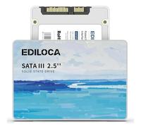 Ediloca ES580E Disque Dur Interne SSD SATA 2To 3D NAND 2,5" SATA III 6 Go/S, 720 TBW (téraoctets écrits) Jusqu'à 500 mo/s pour Ordinateur Portable et Ordinateur de Bureau