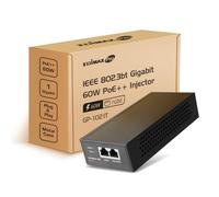 Edimax Adaptateur d'injecteur Pro Gigabit PoE++ 60 W (compatible 30 W15 W), ajoute de la puissance à un appareil alimenté par PoE (PD) jusqu'à 100 mètres, prend en charge 802.3af 802.3at 802.3bt,