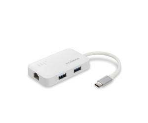 Edimax EU-4308 Station d'accueil USB 3.2 Gen 1 Type-C Blanc, 3x USB 3.2 Gen 1 Type-A, 1x RJ-45, Compatible Windows/macOS/Linux, Alimentation USB