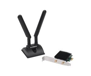 Edimax EW-7833AXP : Carte réseau WLAN/Bluetooth 2400 Mbit/s, Wi-Fi 6 (802.11ax) bi-bande (2.4/5 GHz), PCI Express, Bluetooth 5.0