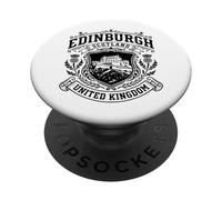 Édimbourg Écosse Royaume-Uni Imprimé Noir PopSockets PopGrip Adhésif