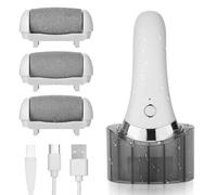 EDIMENS Outil de pédicure électrique professionnel rechargeable pour peaux mortes, dures, craquelées et sèches, outil de pédicure sans fil avec 3 vitesses