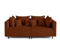 Edinburg - canapé modulable 2 places - en velours côtelé - Terracotta Terracotta G