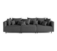 Edinburg - canapé modulable 3 places - velours côtelé - Gris foncé Gris foncé G