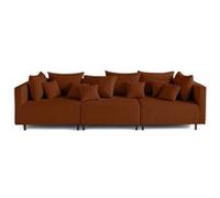 Edinburg - canapé modulable 3 places - velours côtelé - Terracotta Terracotta