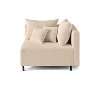 Edinburg - module d'assise d'angle droit - en velours côtelé - Beige