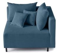Edinburg - module d'assise d'angle droit - en velours côtelé - Bleu
