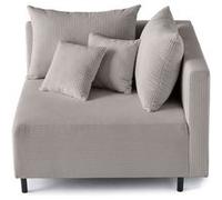 Edinburg - module d'assise d'angle droit - en velours côtelé - Gris clair Gris clair G