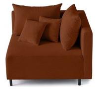 Edinburg - module d'assise d'angle droit - en velours côtelé - Terracotta Terracotta