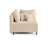 Edinburg - module d'assise d'angle gauche - en velours côtelé - Beige Beige