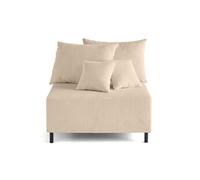 Edinburg - module d'assise sans accoudoirs - en velours côtelé - Beige
