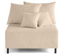 Edinburg - module d'assise sans accoudoirs - en velours côtelé - Beige