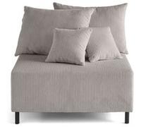 Edinburg - module d'assise - en velours côtelé - Gris clair Gris clair G