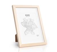 Casa Chic Cadre Photo en Bois de Taille A4, 28x20 cm, Cadres photo Maison, Porte Photo Mural, Cadre Decoration Murale Pele Mele, Affichage Vertical/Horizontal, avec Protection Verre et Passe Partout