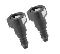 Edinstry Lot de 2 adaptateurs de tuyau de carburant à connexion rapide 12 mm vers 1,27 cm Raccord cannelé droit en nylon pour tuyau en caoutchouc de 10 mm, coupleur de déconnexion à pousser