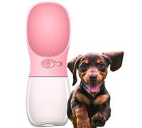 Edipets, Abreuvoir Chien portatif, 350 ML, antibactérien, Bouteille d'eau Anti-Fuite, sans BPA, idéal pour Les activités de Plein air (Rose)