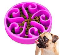Edipets, Gamelle Anti Glouton Chat ou Chien, Plateau Interactif pour éviter l'Anxiété, pour Petits Animaux de Compagnie, Moyens et Grands (Violet)