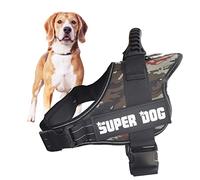 Edipets, Harnais Chien, Anti Traction, Grands, Moyens et Petits Chiens, Rembourré, Respirant, Ajustable, Réfléchissant, Gilet de Dressage Rembourré (Taille XXL, Vert Camouflage)