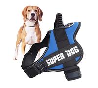Edipets, Harnais Chien, Anti Traction, Grands, Moyens et Petits Chiens, Rembourré, Respirant, Ajustable, Réfléchissant, Gilet de Dressage Rembourré (Taille XXL, Bleu)