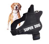 Edipets, Harnais Chien, Anti Traction, Grands, Moyens et Petits Chiens, Rembourré, Respirant, Ajustable, Réfléchissant, Gilet de Dressage Rembourré (Taille XXL, Noir)