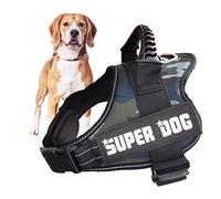Edipets, Harnais Chien, Anti Traction, Grands, Moyens et Petits Chiens, Rembourré, Respirant, Ajustable, Réfléchissant, Gilet de Dressage Rembourré (Taille M, Blu Camouflage)