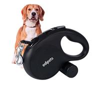 Edipets, Laisse Chien, Enrouleur, Extensible, Rétractable, 5 et 8 Mètres, Laisse Flexible de Dressage et de Promenade, pour Petits, Moyens et Grands Chiens (Noir, 5 Mètres)