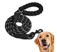 EDIPETS, Laisse Chien, Laisse de Dressage pour Chien, Rembourrée, Poignée Souple, Corde pour Chiots et Petits, Moyens et Grands Chiens, 1,2 et 1,5 mètres (2.2 M, Noir)