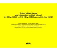 EDIPRO - E2888 - Registre unifié de secours médicaments vétérinaires et traitements (couverture jaune) 23 pages numérotées f.to 24,5x31