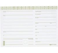 EDIPRO - E3019BL - 100 fiches bibliothèque pour auteur bleu f.to 10,5x15