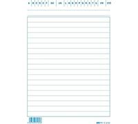 EDIPRO - E3153BL - 100 cartes lignées bleues f.to 17x12