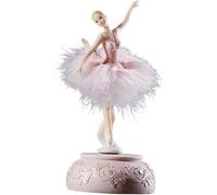 EdirFtra Boîte à Musique Ballerine, Carrousel de la Danseuse du lac des cygnes, Cadeaux d'anniversaire avec Plumes, Cadeaux pour Filles