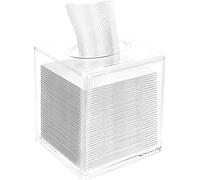 EdirFtra Couvercle de boîte à mouchoirs en Acrylique Distributeur de Serviettes carré pour Porte-mouchoirs en Acrylique Transparent 13 * 13 * 13.8cm