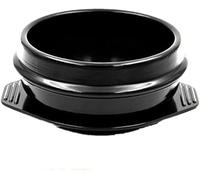 EdirFtra Dolsot Bibimbap Bowlware Bowl, coréen en céramique pour Cuisiner de la Soupe, Un Pot de Don de Ttukbaegi et du Pot de ragoût avec Plateau.,2250ml
