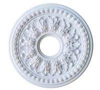 EdirFtra Panneau de Lampe PU avec Un Design Simple de Plafond Rond, Base de Lampe Suspendue, Douille de Lampe décorative sans perçage (26cm)