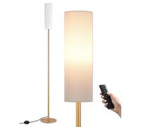 EDISHINE Lampada da Terra Soggiorno con Paralume in Lino e Telecomando, Temperatura Colore e Luminosità a Regolazione Continua, con Lampadina LED E27 Dimmerabile, 165 cm…
