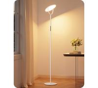 EDISHINE Lampadaire sur Pied Salon, 28W 2500LM LED Super Lumineux, Dimmable en Continu 2700K-6500K, Angle & Hauteur Réglables, Lampe sur Pied avec Télécommande & Contrôle Tactile pour Chambre, Bureau