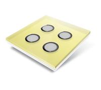 Edisio EFC-Y04 Jaune Plaque de recouvrement Crystal 4 Touches