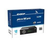 EDISION Picco S2 Pro Full HD récepteur Satellite DVB-S2 H.265 HEVC, Wi-FI à Bord, Multistream, HDMI, SCART, SPDIF, USB, IR, IR, Lecteur de Cartes, Télécommande Universelle 2en1