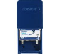 EDISION AMP-10 Préamplificateur de mât Antenne TV TNT 1UHF, 15-25db Réglable, 107dBmV, 24V, pour Numérique Terrestre DVB-T/T2, Bande passante UHF 470-694Mhz, avec Filtre 5G LTE
