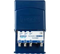 EDISION AMP-30 Préamplificateur de mât Antenne TV TNT 2UHF, 1VHF/FM, 17-32db Réglable, 107dBmV, 24V, pour Numérique Terrestre DVB-T/T2, UHF 470-694Mhz, VHF/FM 45-232MHz, avec Filtre 5G LTE